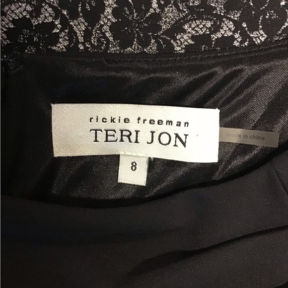 Teri Jon size 8 dress with jeweled belt - Picture 6 of 7